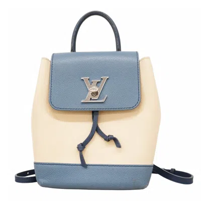 Pre-owned Louis Vuitton Beige Blue Backpack ()