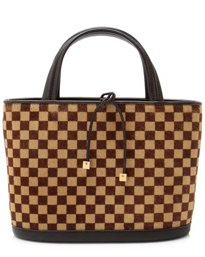 Pre-owned Louis Vuitton Beige, Brown Calf Hair Damier & Leather Sauvage Impala (authentic Pre-loved)