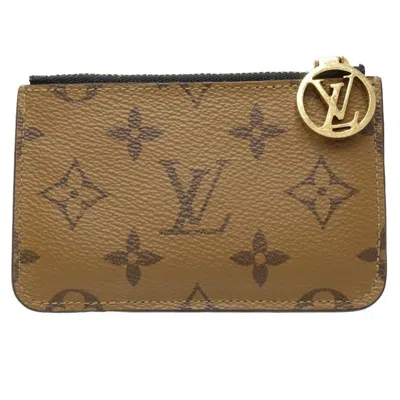 Pre-owned Louis Vuitton Beige Brown Canvas Coin Purse/coin Case () In Beige, Brown