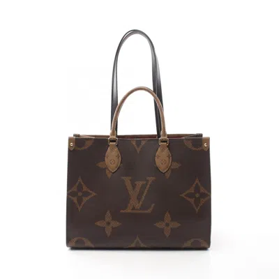 Pre-owned Louis Vuitton Beige Brown Coated Canvas Leather Tote Bag ()