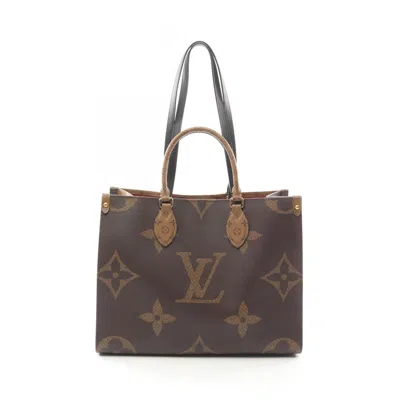 Pre-owned Louis Vuitton Beige Brown Coated Canvas Leather Tote Bag ()