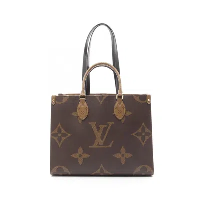 Pre-owned Louis Vuitton Beige Brown Coated Canvas Monogram Pvc Leather Tote Bag ()