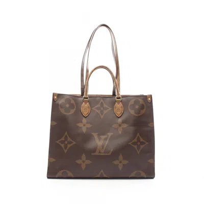 Pre-owned Louis Vuitton Beige Brown Coated Canvas Pvc Tote Bag ()