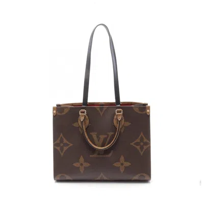 Pre-owned Louis Vuitton Beige Brown Coated Canvas Tote Bag ()