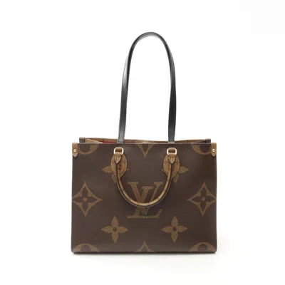 Pre-owned Louis Vuitton Beige Brown Coated Canvas Tote Bag ()