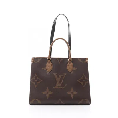 Pre-owned Louis Vuitton Beige Brown Coated Canvas Tote Bag ()