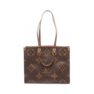Pre-owned Louis Vuitton Beige Brown Coated Canvas Tote Bag () In Multi