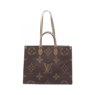 Pre-owned Louis Vuitton Beige Brown Coated Canvas Tote Bag () In Multi