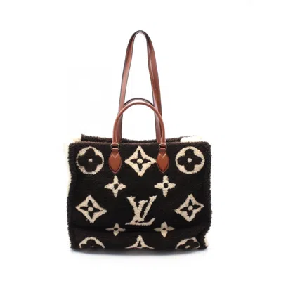 Pre-owned Louis Vuitton Beige Brown Leather Tote Bag ()