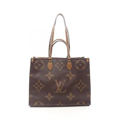 Pre-owned Louis Vuitton Beige Brown Monogram Coated Canvas Tote Bag ()