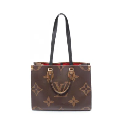 Pre-owned Louis Vuitton Beige Brown Monogram Monogram Reverse Monogram Monogram Reverse Tote Bag ()