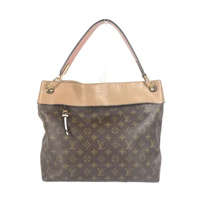 Pre-owned Louis Vuitton Beige Brown Monogram Monogram Shoulder Bag Tote Bag () In Multi