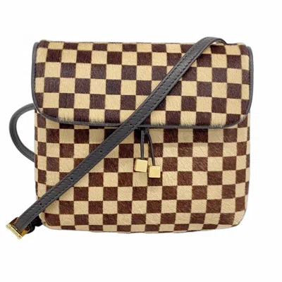 Pre-owned Louis Vuitton Beige Brown Shoulder Bag ()