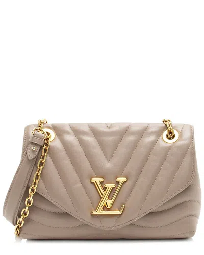 Pre-owned Louis Vuitton Beige Calfskin New Wave Chain Shoulder Bag (authentic Pre-loved)