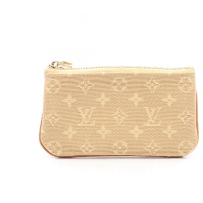 Pre-owned Louis Vuitton Beige Canvas Leather Coin Purse/coin Case () In Sand