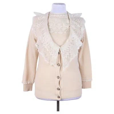 Pre-owned Louis Vuitton Beige Cashmere Top And Cardigan In Brown