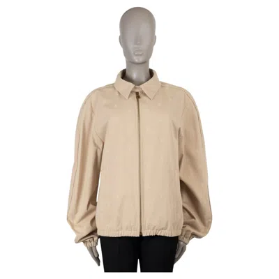 Pre-owned Louis Vuitton Beige Cotton 2024 Monogram Jacquard Jacket Mens 50 L In Brown