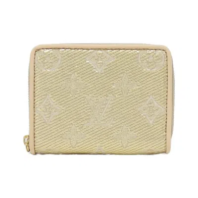 Pre-owned Louis Vuitton Beige Cotton Coin Purse/coin Case () In Sand