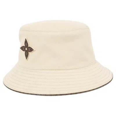 Pre-owned Louis Vuitton Beige Cotton On Your Way Bucket Hat S In Brown