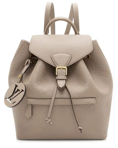 Pre-owned Louis Vuitton Beige Empreinte Leather Montsouris Pm Nm (authentic Pre-loved)