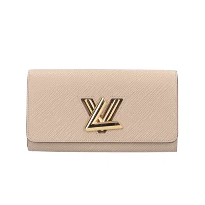 Pre-owned Louis Vuitton Beige Epi Leather Long Wallet (tri-fold) () In Sand