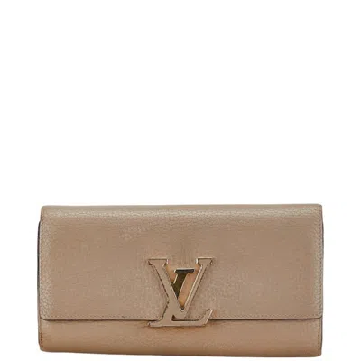 Pre-owned Louis Vuitton Beige Galle Leather Coin Purse/coin Case () In Beige, Galle