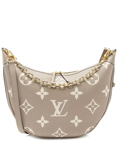 Pre-owned Louis Vuitton Beige Giant Monogram Coated Canvas Loop Hobo (authentic Pre-loved)