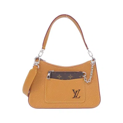 Pre-owned Louis Vuitton Beige Gold Orange Leather Shoulder Bag ()