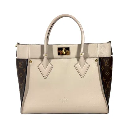 Pre-owned Louis Vuitton Beige Grayish Monogram Canvas Handbag Shoulder Bag ()
