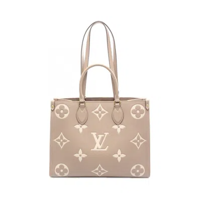 Pre-owned Louis Vuitton Beige Ivory Tourterelle Monogram Empreinte Tote Bag ()