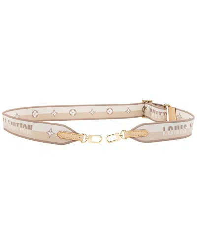 Pre-owned Louis Vuitton Beige Jacquard & Leather Speedy Bandouliere 20 Shoulder Strap  (authentic Pre-loved)