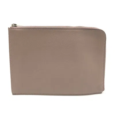 Pre-owned Louis Vuitton Beige Leather Clutch Bag ()