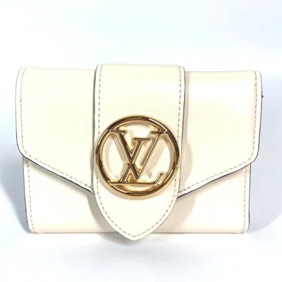 Pre-owned Louis Vuitton Beige Leather Coin Purse/coin Case () In Sand