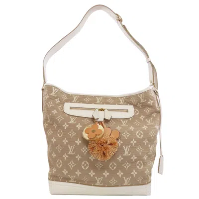 Pre-owned Louis Vuitton Beige Leather Cotton Shoulder Bag () In Sand