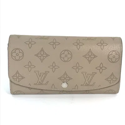 Pre-owned Louis Vuitton Beige Leather Long Wallet (bi-fold) ()