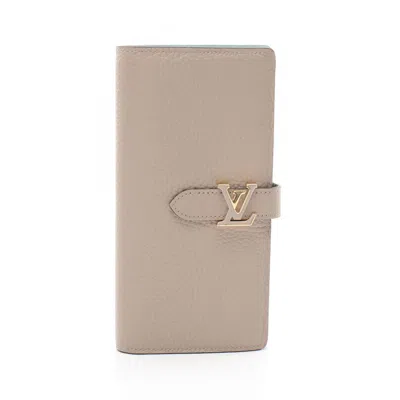 Pre-owned Louis Vuitton Beige Leather Long Wallet (bi-fold) ()