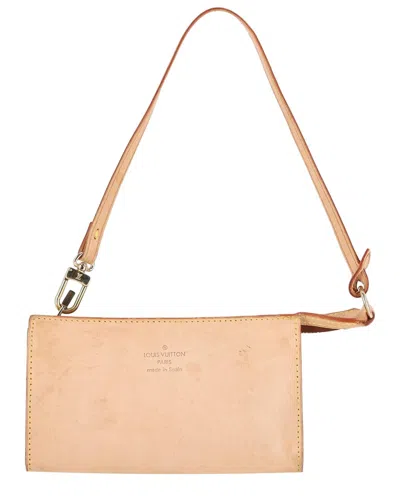 Pre-owned Louis Vuitton Beige Leather Nomade Pochette (authentic Pre-loved)
