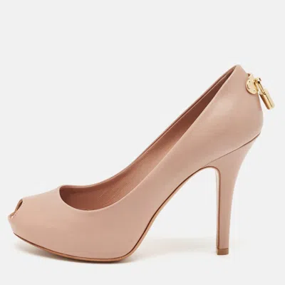 Pre-owned Louis Vuitton Beige Leather Oh Really! Pumps Size 35.5