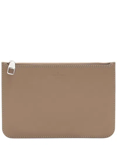 Pre-owned Louis Vuitton Beige Leather Pochette (authentic Pre-loved)