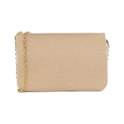 Pre-owned Louis Vuitton Beige Leather Pochette Shoulder Bag () In Sand