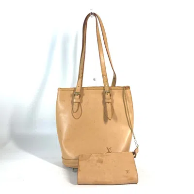 Pre-owned Louis Vuitton Beige Leather Shoulder Bag Tote Bag ()