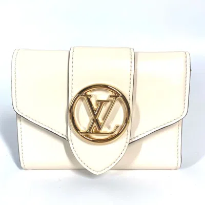Pre-owned Louis Vuitton Beige Leather Wallet (tri-fold) ()
