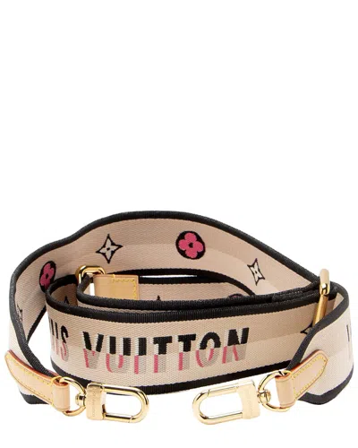 Pre-owned Louis Vuitton Beige Logo Jacquard Speedy Bandouliere 20 Shoulder Strap  (authentic Pre-loved)