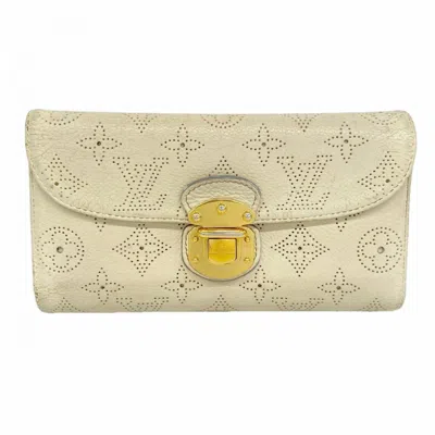 Pre-owned Louis Vuitton Beige Long Wallet (tri-fold) () In Sand