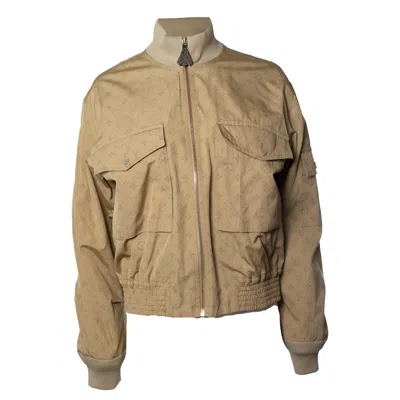 Pre-owned Louis Vuitton , Beige Monogram Bomber With Pockets On The Sleeve And Chest In Brown