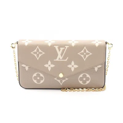 Pre-owned Louis Vuitton Beige Monogram Empreinte Leather Pochette Shoulder Bag () In Sand