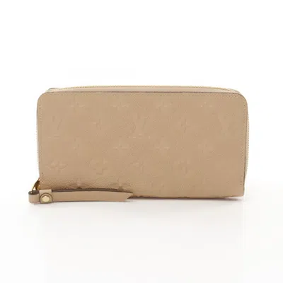 Pre-owned Louis Vuitton Beige Monogram Empreinte Long Wallet (bi-fold) ()