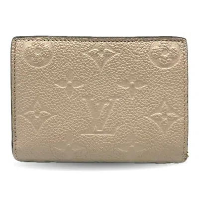 Pre-owned Louis Vuitton Beige Monogram Empreinte Wallet (bi-fold) () In Sand