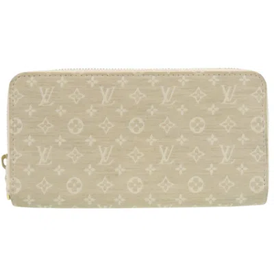 Pre-owned Louis Vuitton Beige Monogram Mini Long Wallet (bi-fold) () In Sand
