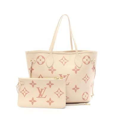 Pre-owned Louis Vuitton Beige Pink Leather Tote Bag ()